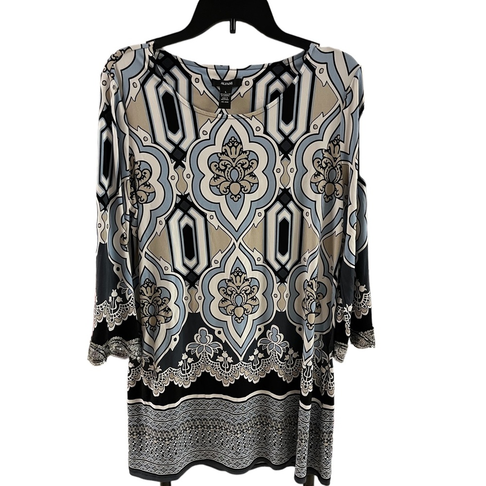 Alfani womens colorful long sleeve top